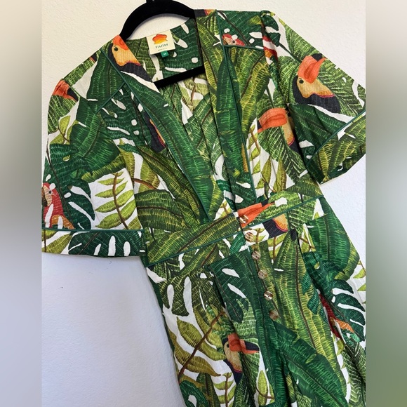 Farm Rio Paradise Forest Jumpsuit Size XS - Picture 7 of 10